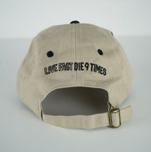 "LIVE FAST DIE 9 TIMES" CAT HAT