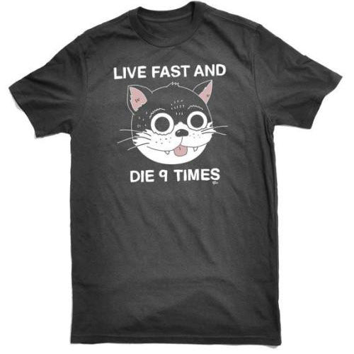 LIVE FAST AND DIE 9 TIMES (BLACK) SHIRT